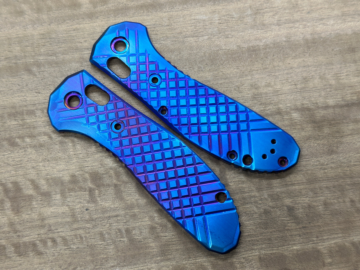 FRAG milled Flamed Titanium Scales for Benchmade GRIPTILIAN 551 & 550