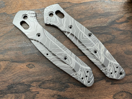 TOPO engraved Black Zirconium Scales for Benchmade 940 Osborne