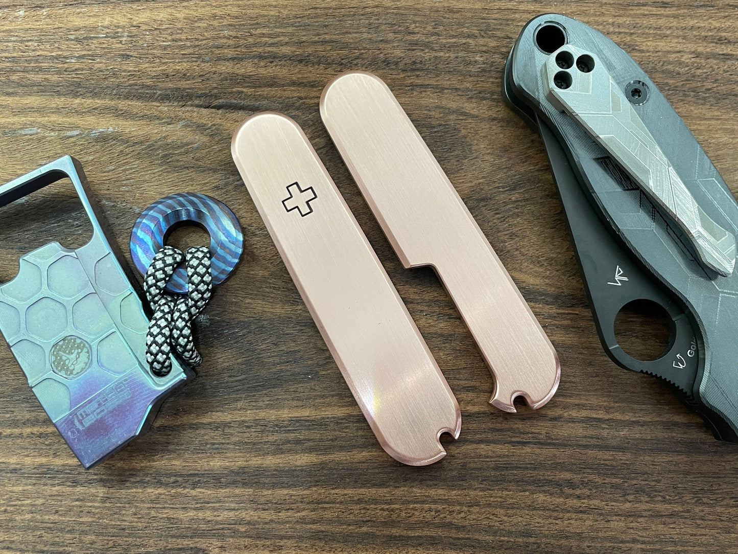 91mm Scales for Swiss Army SAK Brushed Copper 91mm