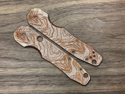 Battleworn TOPO Copper Scales for Spyderco SMOCK